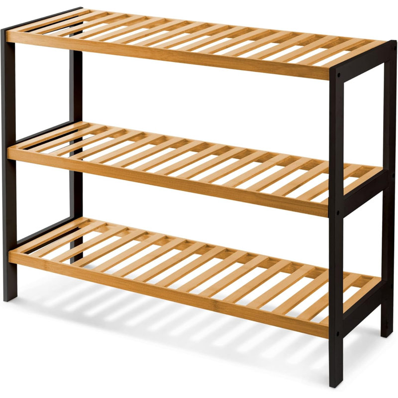 3 Pair Shoe Storage Rack, Black