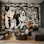 Abstrait visages, papier peint, collage, amovible, dessin au trait, décoration murale-1667767207-1667767258