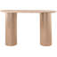 Table console Cindra Beige avec plateau en marbre véritable et piètement en fer-135651810