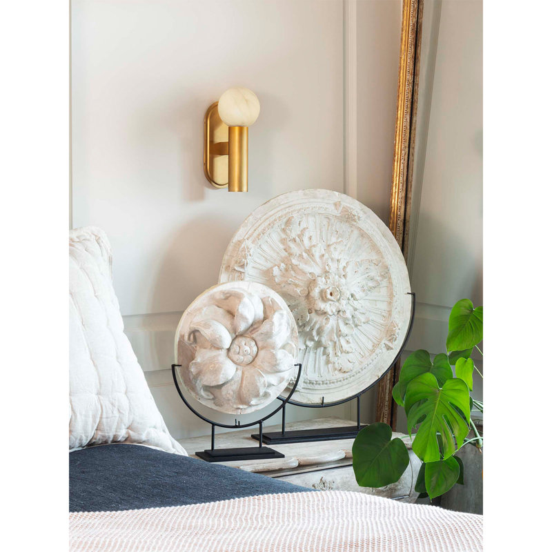 Dion Sconce (Polished Nickel), Natural Brass