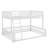 Full XL Over Queen  Floor Bunk Bed Frame Equipped With A Ladder And Safety Guardrails-846130935