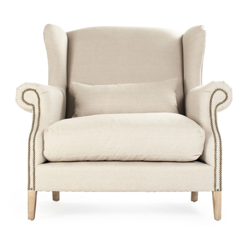 Eira Linen Wingback Chair