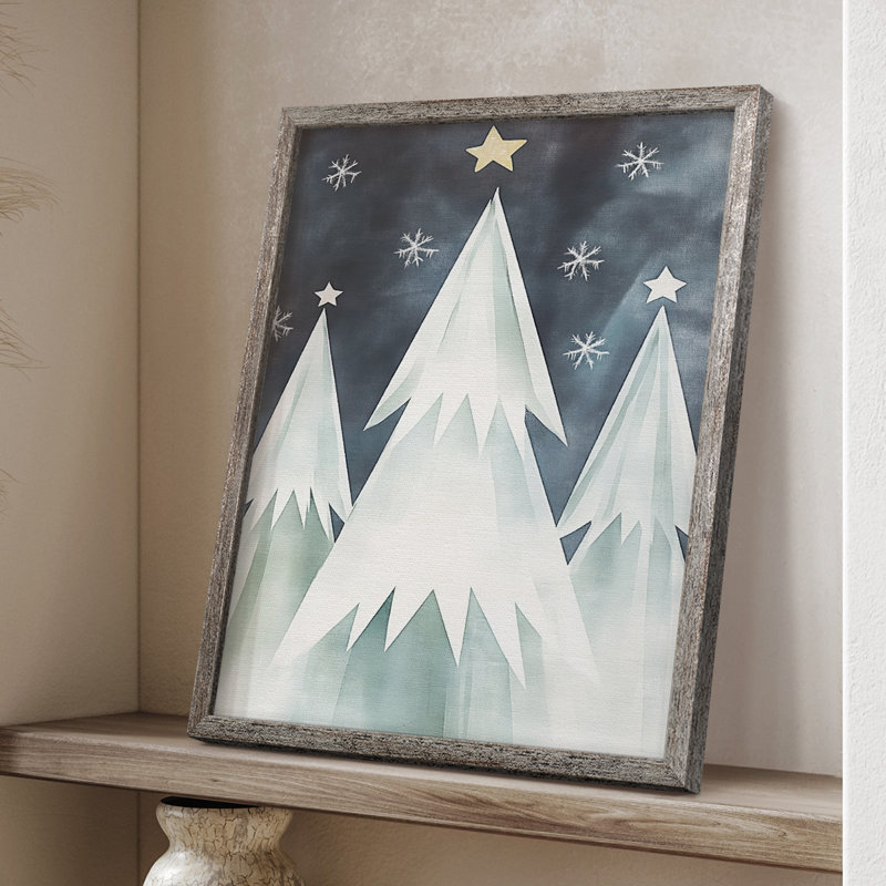 «Christmas Holiday Art» DCCCLXVI, reproduction d'art encadrée - bois massif XMA171532, H 15 po x l 12 po
