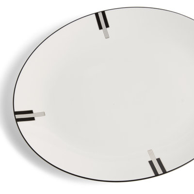Vera Wang Luxe Graphite 13in Oval Platter