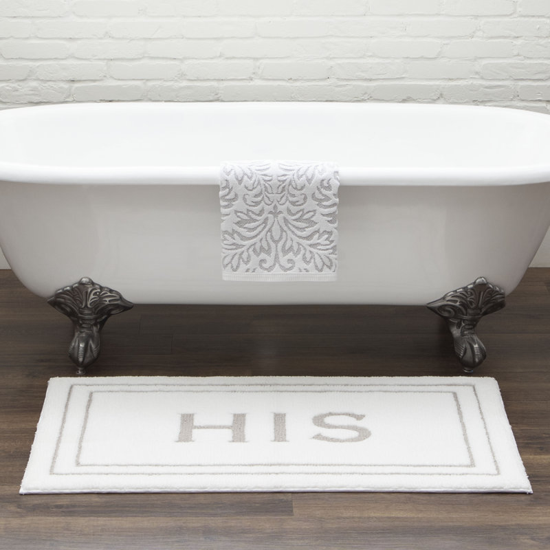 Tapis pour salle de bain Halvar, 0,25" H x 20" L x 34" D, Silex