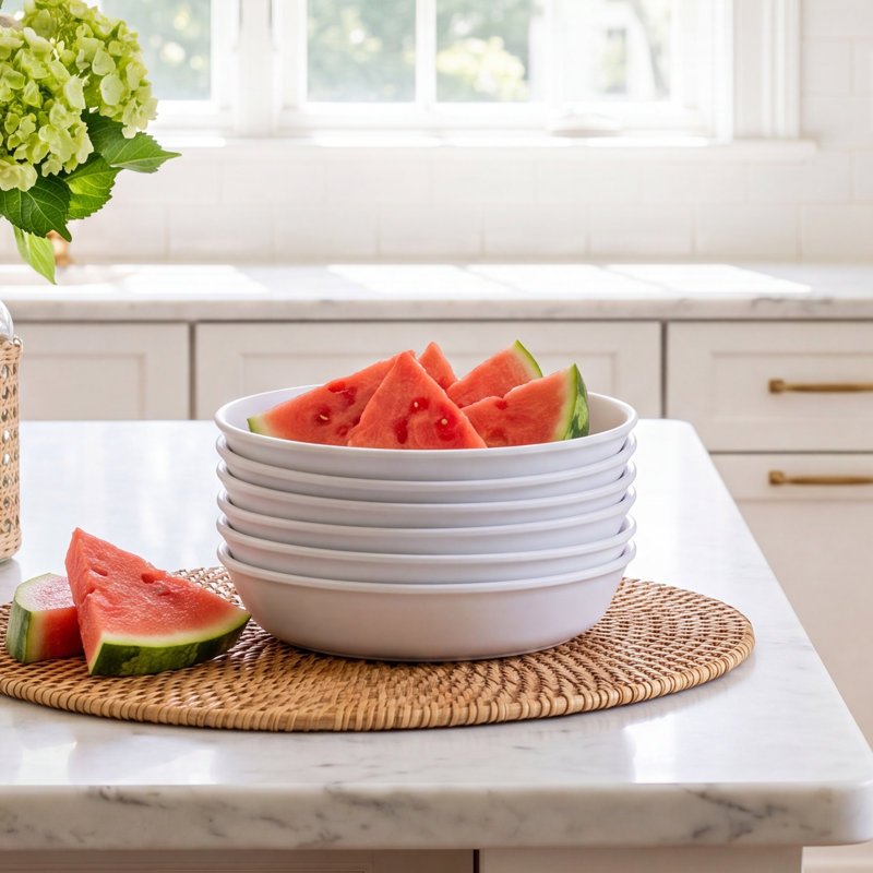 Tarhong Matte White Melamine Bowl