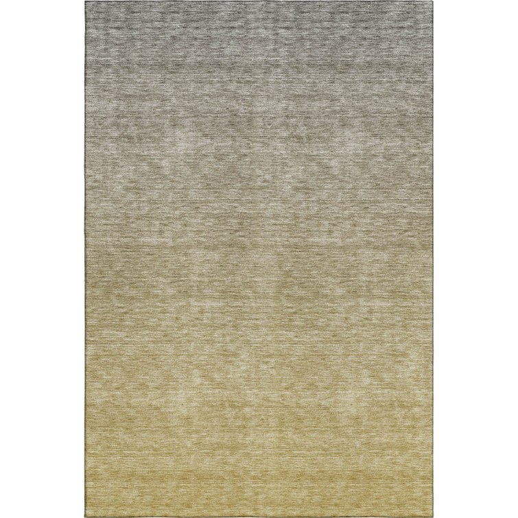 Premium Machine Washable Prisco Gold Rug