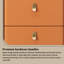 15.75" Modern Light Luxury 5 Drawer Chest Narrow Vertical Sintered Stone Top Cabinet