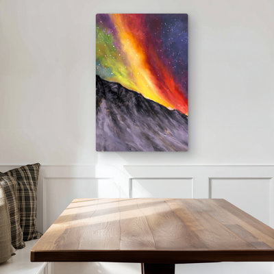 Aurora Borealis in the Mountain - Best Sellers Metal Print