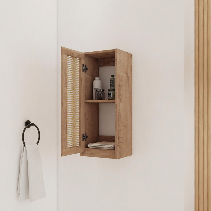 12" Bathroom Side Cabinet,Soft Close Doors,Float Mounting Design (KD-Packing)