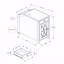 Table d'appoint, table d'appoint, table de bout, étroite, table de chevet, tiroir de rangement, lampe, traditionnel