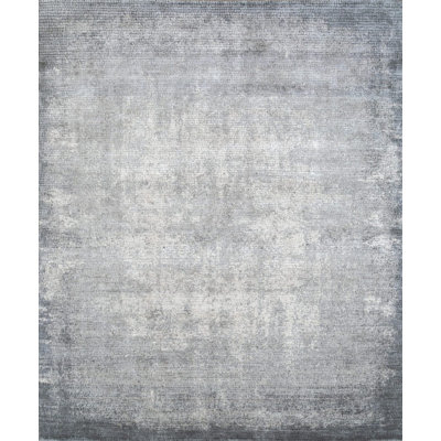 Contemporary One-of-a-Kind Rectangle 9'1" X 12' Hand Knotted Area Rug