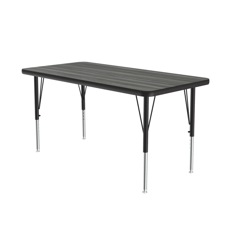 Table d'activité rectangulaire à hauteur ajustable, Bois flottant Nouvelle-Angleterre, H 29 po x L 36 po x l 24 po
