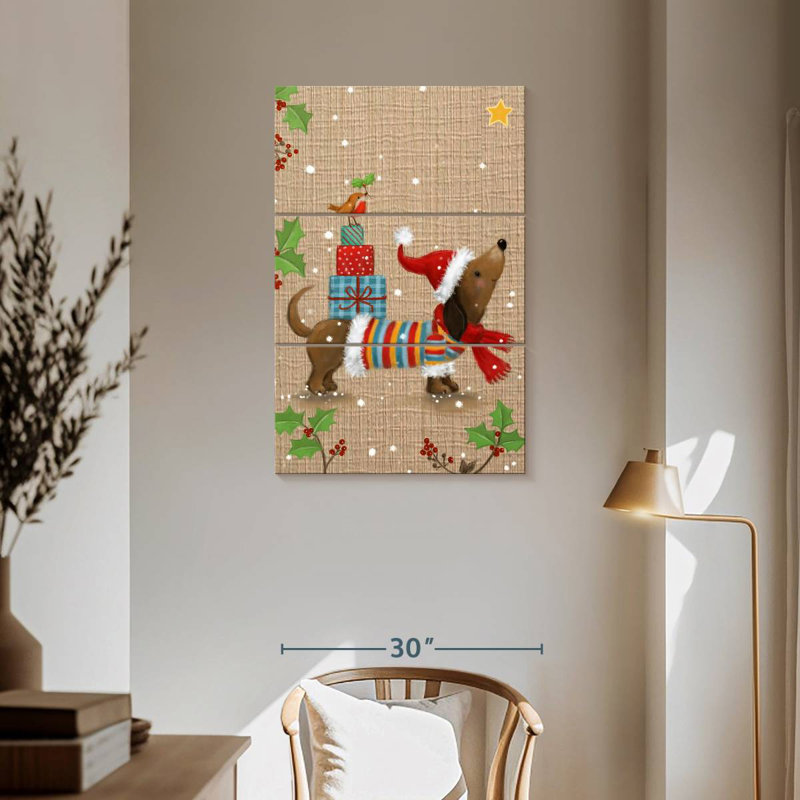 Teckel de Noël Lelend, H 57 po x l 36 po