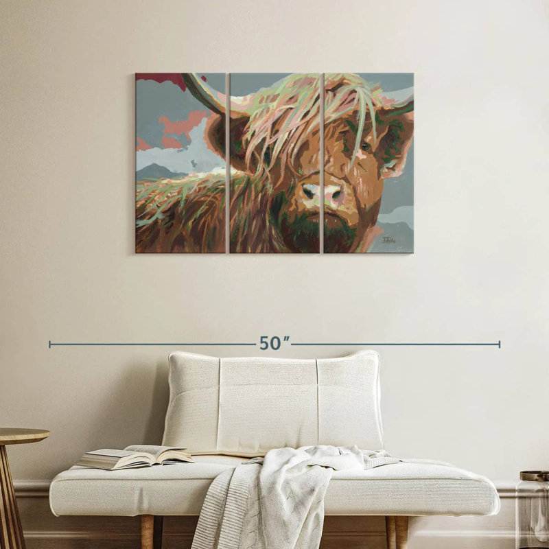 Brampt Serious Highland Cow, H 24 po x l 38 po