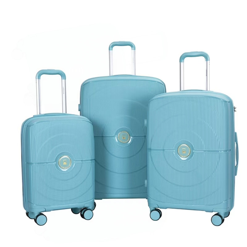 Ensemble de valises 3 pièces, valises rigides avec roulettes à double verrou TSA et bagages de voyage à carreaux (20/24/28)