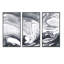 Art liquide noir et blanc - ensemble d'art moderne sur toile encadrée moderne de 3-65449311-65449308
