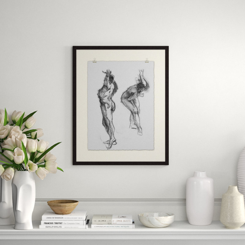Figure Study 4' Framed Print on Glass