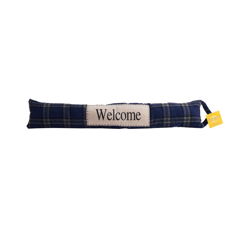 Elements Fabric 'Welcome' Draft Stopper, Blue