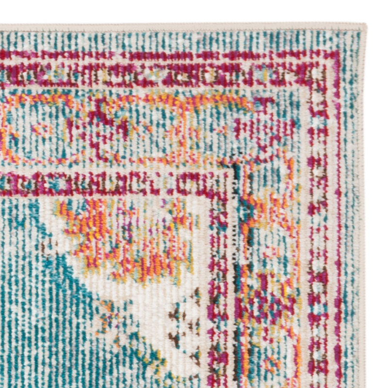 Tapis performance à motif sud-ouest Haneul, Rond 7 pi