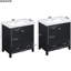 Meuble-lavabo double, - Armoire pratique avec lavabos de rangement pour la décoration-1020861043
