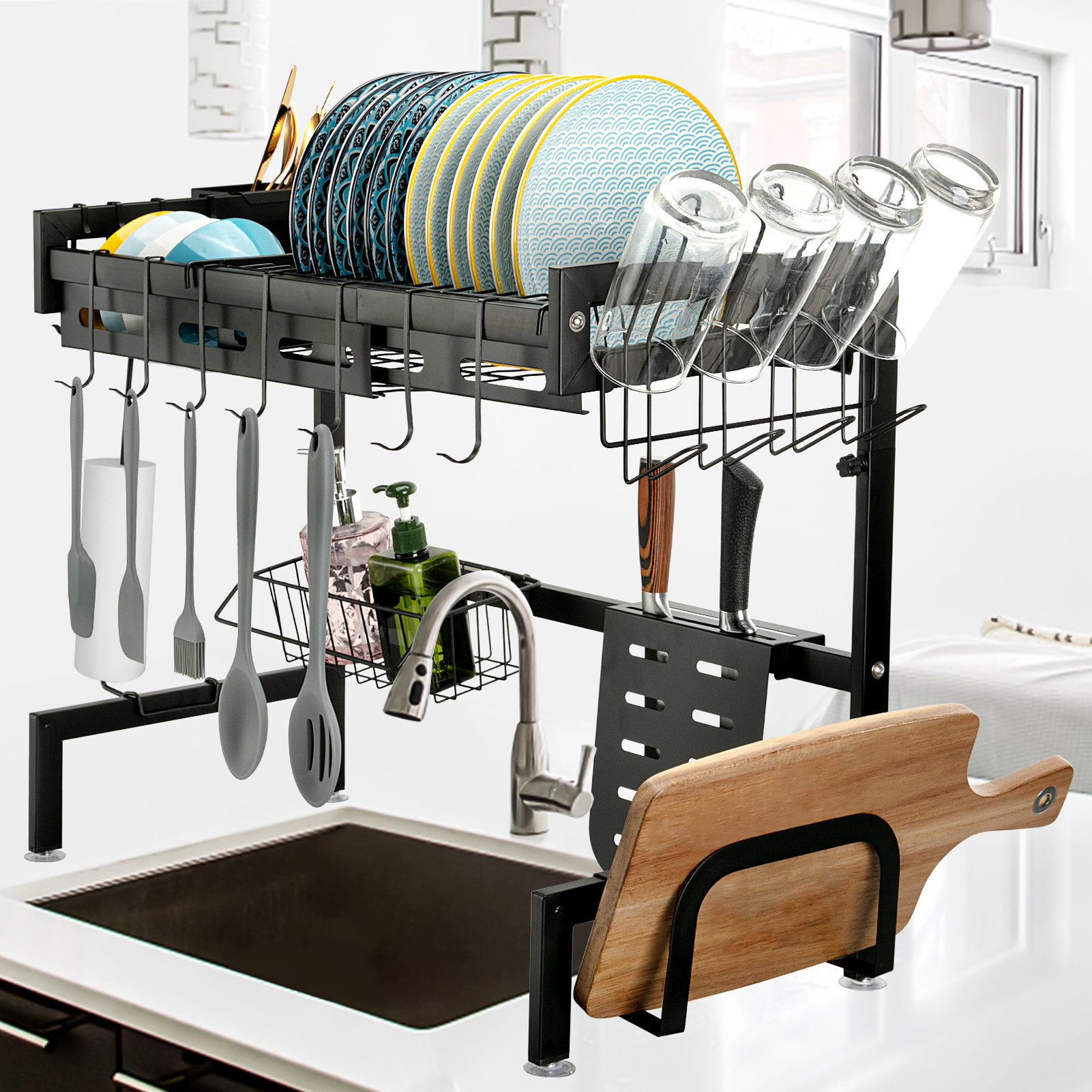 Sangdo Stainless Steel Over The Sink Dish Rack & Reviews | Wayfair