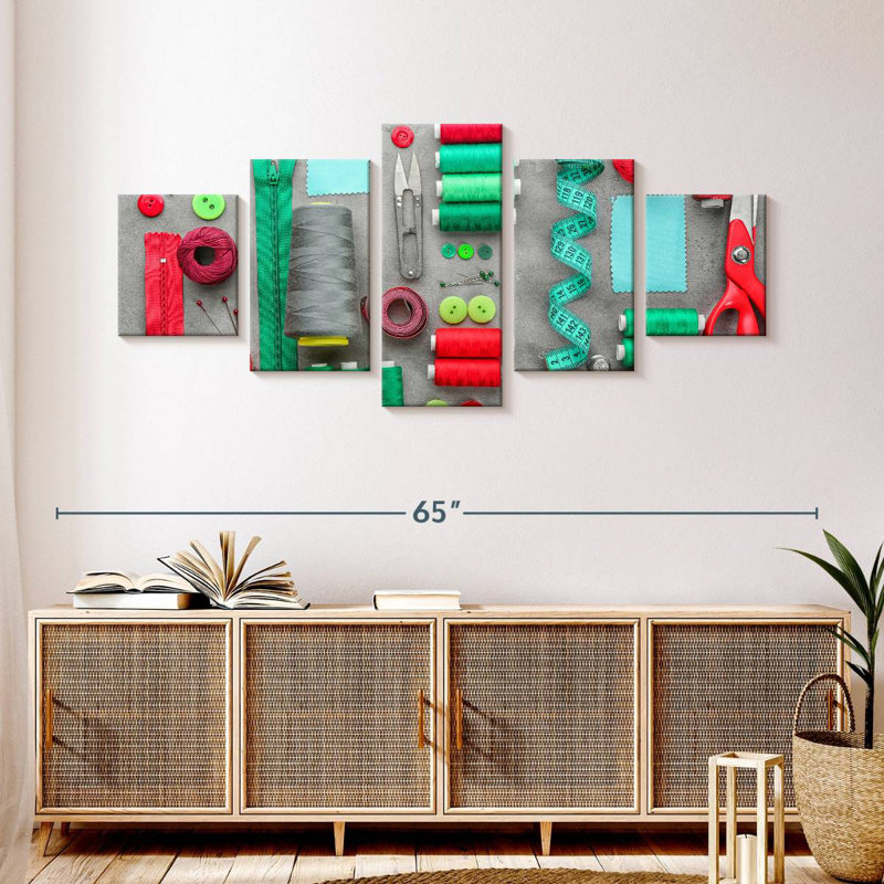 Sewing Materials, 24" H x 55" W