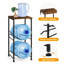 Support pour bidon d'eau à 2 niveaux 5 gallons avec tablettes supérieures Support pour distributeur d'eau 5 gallons, brun-1004783454