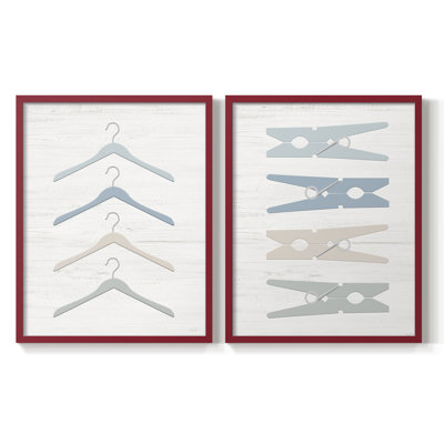 Laundry Hangers-Premium Framed Print -Ready to Hang - No Nails Required - No Nails Required