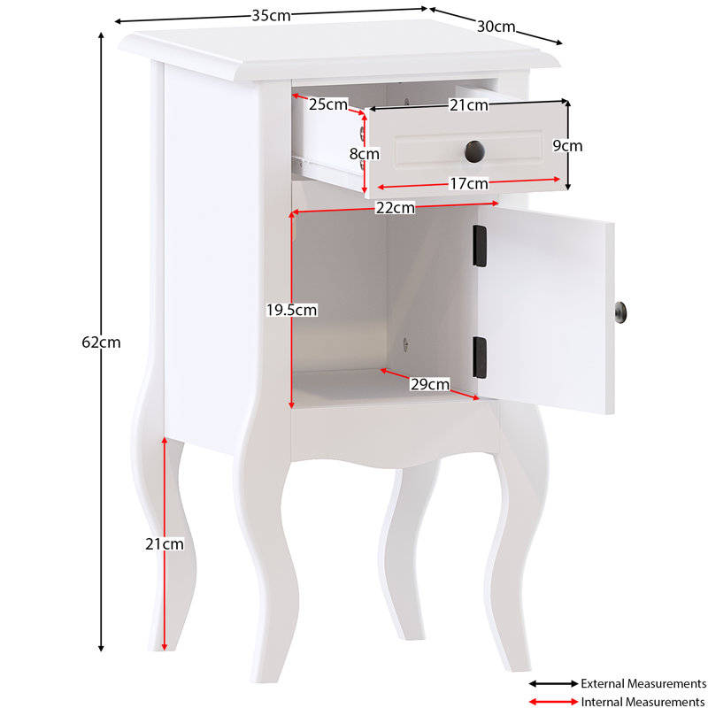 Keynsham 35cm W Bedside Table