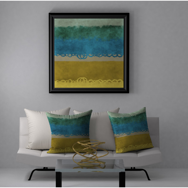 Housse de coussin carrée décorative et détrempe chic, 18 po x 18 po
