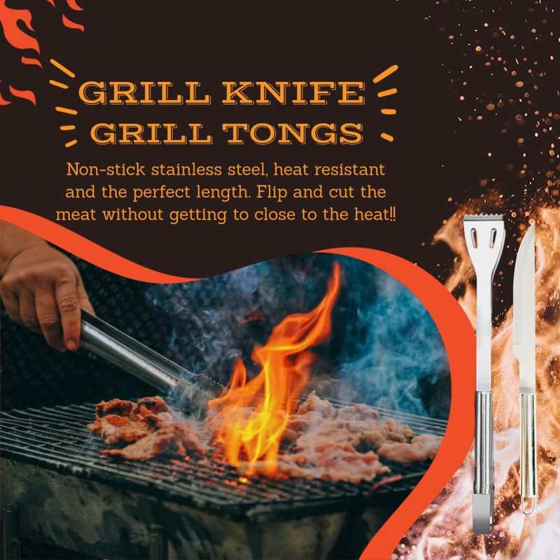 Stainless Steel Dishwasher Safe Grilling Tool Set