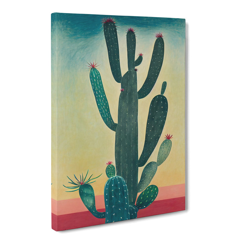 Cactus Cacti View - Wrapped Canvas Print, 60cm H x 40cm W x 3cm D