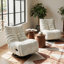 Fauteuil inclinable berçant moderne pivotant sans accoudoirs l 31,5 po-557682321