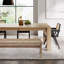 Table de salle à manger extensible 70,9 "à 92,5" en chêne