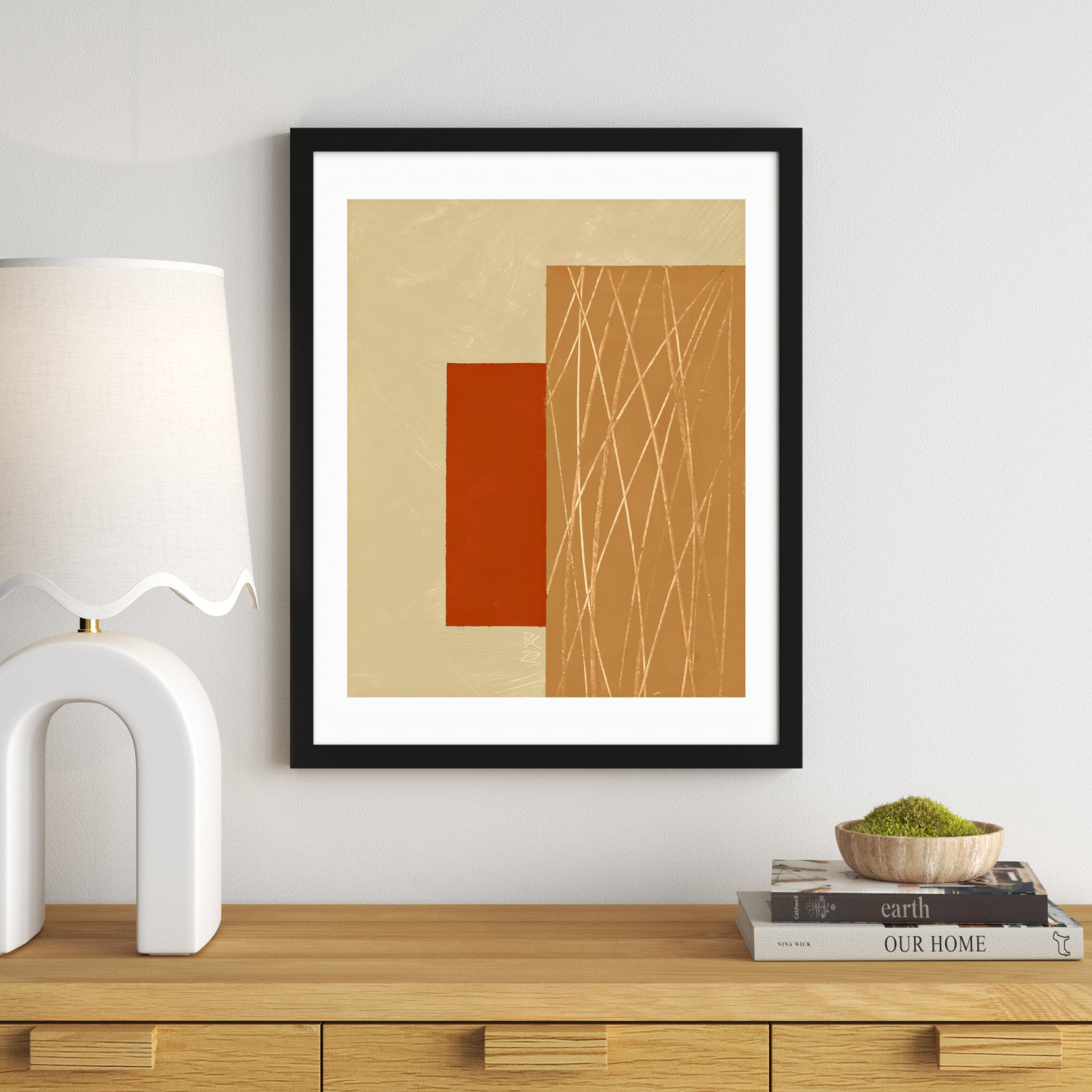 Rhythm 1 Print by Robert Kamnatnik, Black, 25" H x 20" W x 1.25" D