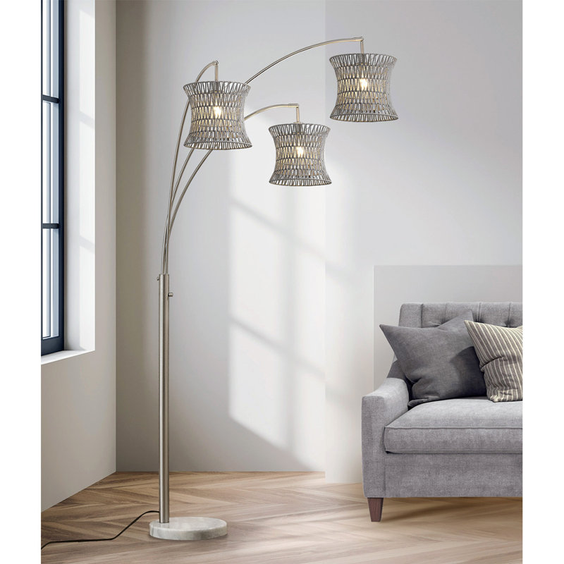 Benecio 83'' Tree Floor Lamp, Brushed Nickel