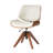 Oswina Modern Leather Swivel Office Chair with Bentwood Design-1490070224