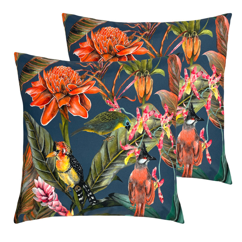 Indoor / Outdoor Floral Square Cushion