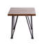 Table d'appoint Zion, 18 po, pieds en épingle, bois brun