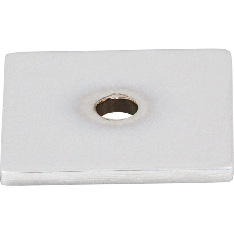 Square  Backplate, Polished Chrome, 1.25" H x 1.25" W x 0.06" D