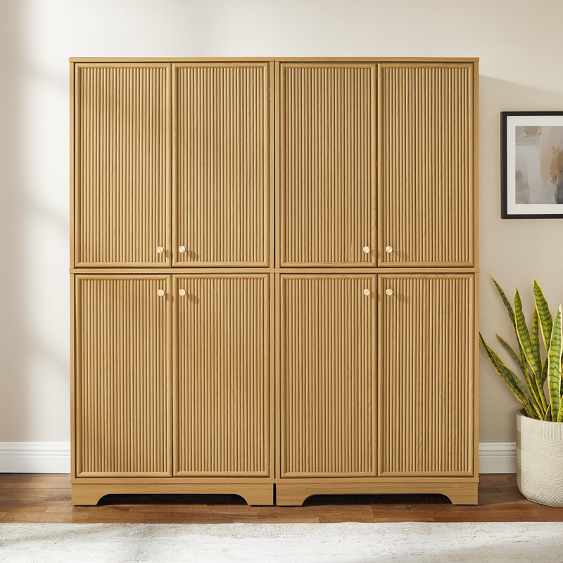 Naomi 2-piece Kitchen Storage Pantry Set, Natural