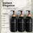 Black Shampoo And Conditioner Dispenser Set Wall Mounted  - Shampoo Dispenser For Shower Wall 3 Chamber No Drill - Shower Bottles Refillable With Labels For Bathroom(Black)