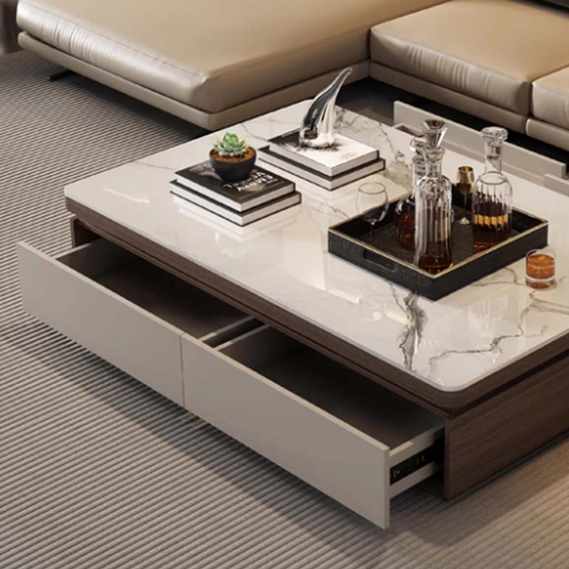 Table basse Modern Luxury-Style, Brun; thé au lait gris
