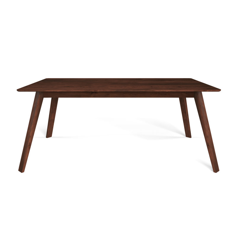 Table de salle à manger en bois massif Leclair, H 29 po x L 48 po x l 36 po, Café