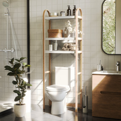 Solid Wood Over The Toilet Storage