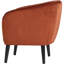 Chaise d'appoint moderne avec conception en tonneau et capitonnage