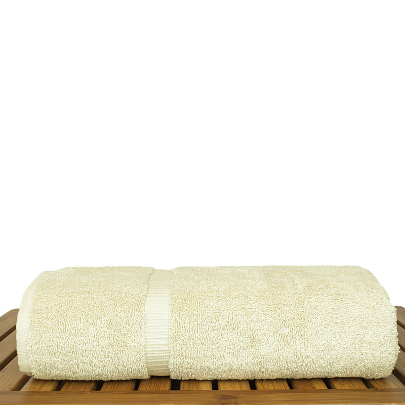 Wellston  Turkish Cotton Bath Towel Set, Cream, 4
