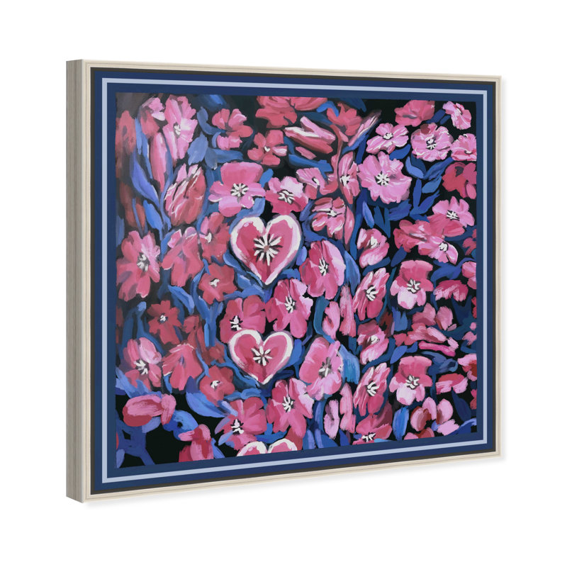 Yours Forever Canvas Fashion Print by Oliver Gal, Black Frame, 12 x 12, 13"H x 13"W, Silver Floater Frame