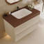 Meuble-lavabo flottant moderne avec plateau en faux marbre et lavabo encastré en céramique, fixation murale pour petites salles de bain et appartements-1190019812